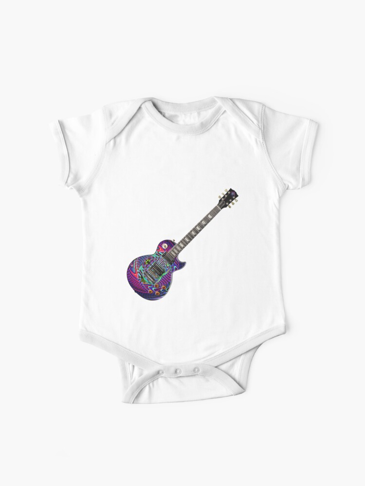 Evil Eye Abstract Art Guitar At 45 Degree Angle Baby One Piece By Warrenpharris Redbubble