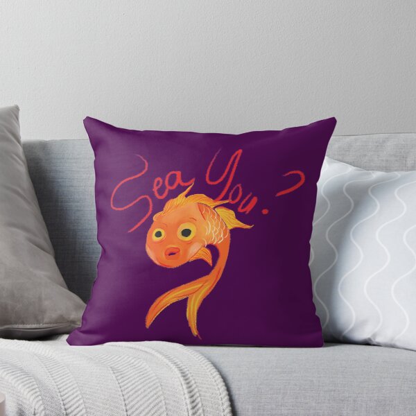 Item preview, Goldfish with funny pun - Sea You? designed and sold by palaodesigns.