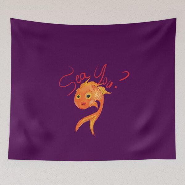 Item preview, Goldfish with funny pun - Sea You? designed and sold by palaodesigns.