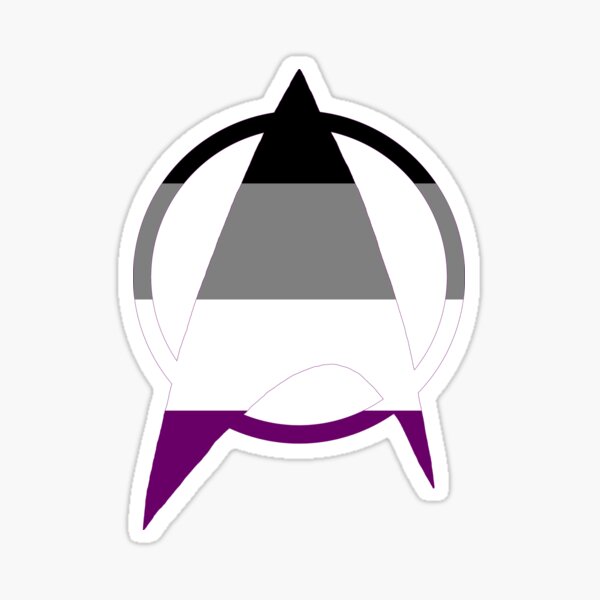 Orgullo asexual de la Flota Estelar Pegatina