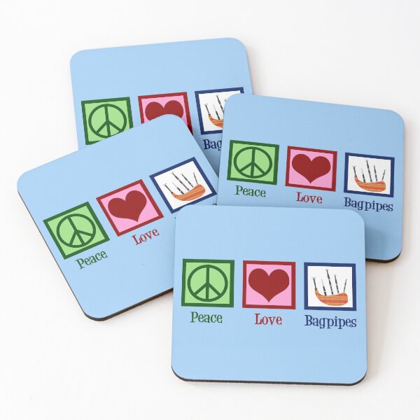 Item preview, Peace Love Bagpipes designed and sold by Epic Love Designs.