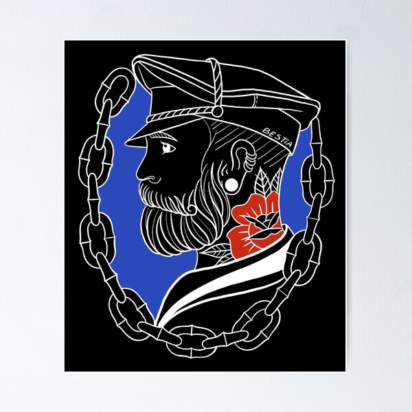 leatherman with rose Poster