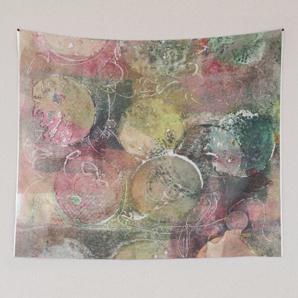 Item preview, Abstract Monotype Printmaking Design No.3- Pink Coral designed and sold by danielliamgill.