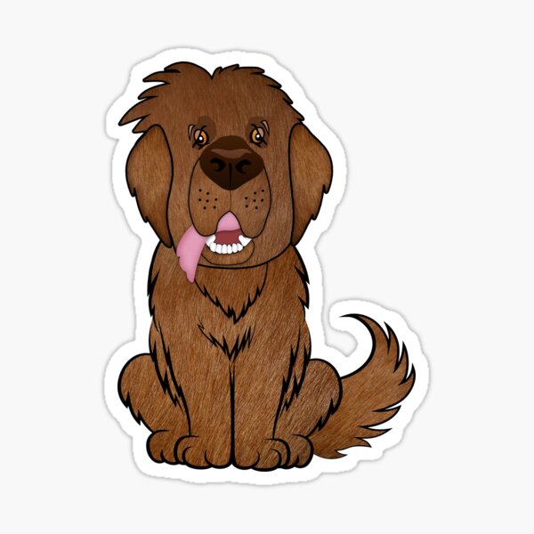 Brown Moose Newf Sticker