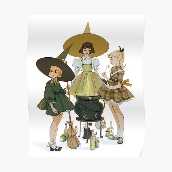 vintage witches ii Poster