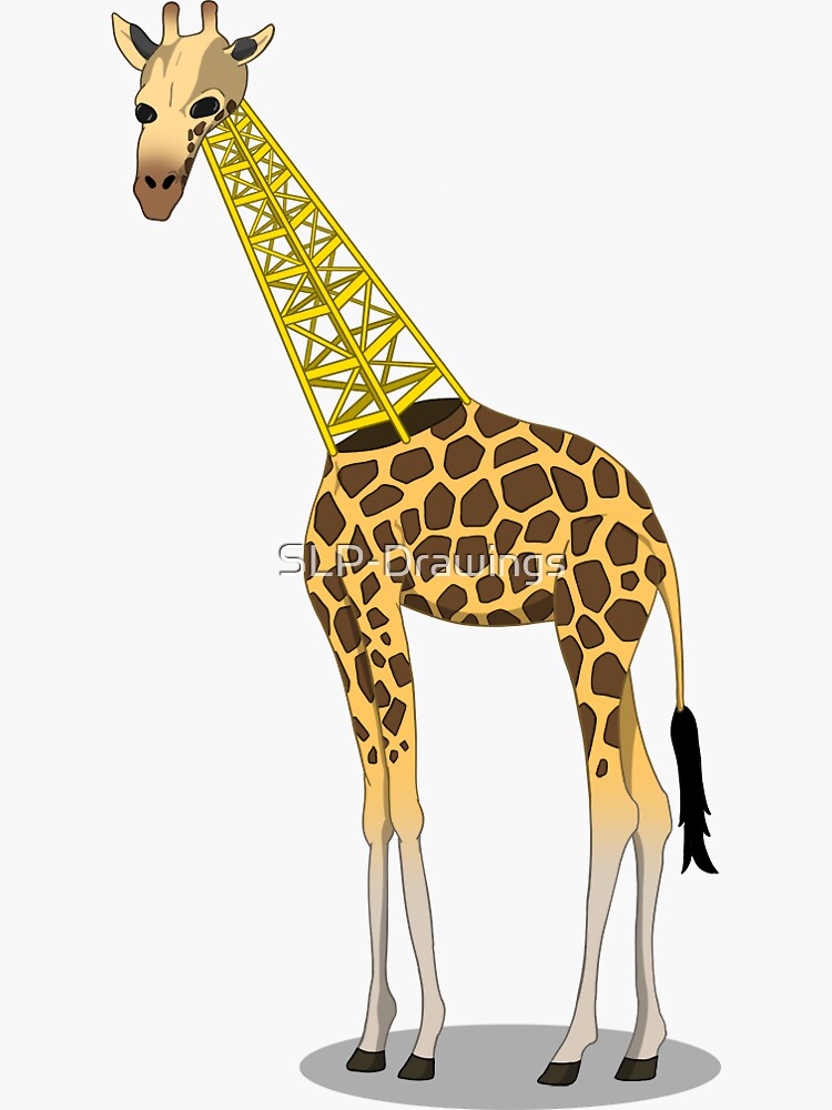 “Tower crane Giraffe” Sticker for Sale by SLP-Drawings | Redbubble