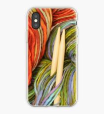 yarn and knitting needles iPhone Case