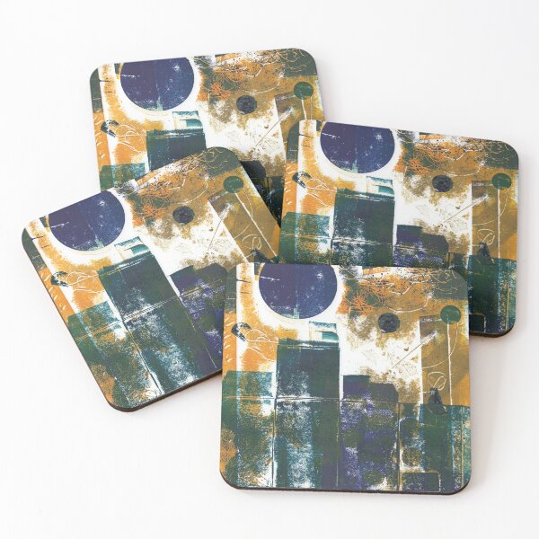 Item preview, Abstract Monotype Printmaking Design No. 19 - Hot August Night designed and sold by danielliamgill.