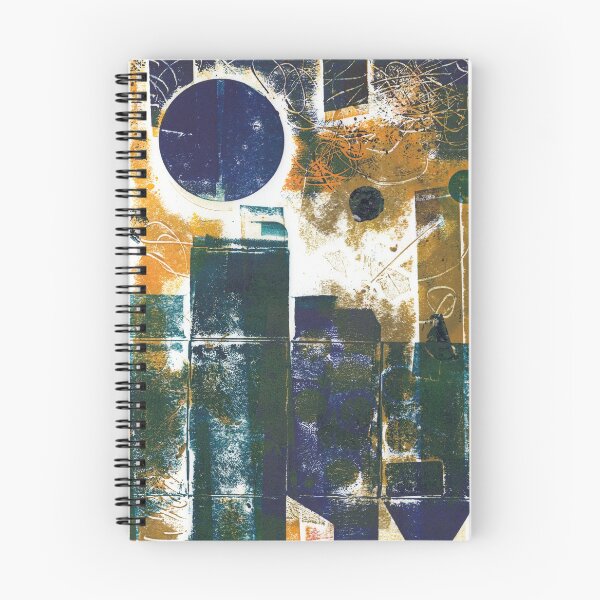 Item preview, Abstract Monotype Printmaking Design No. 19 - Hot August Night designed and sold by danielliamgill.