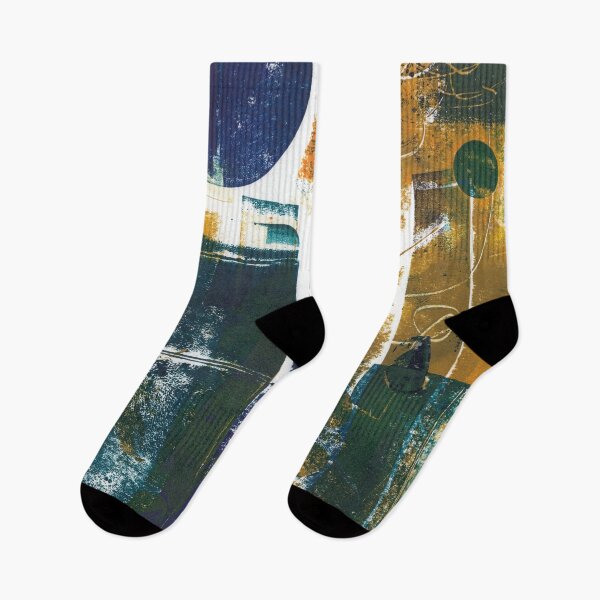 Item preview, Abstract Monotype Printmaking Design No. 19 - Hot August Night designed and sold by danielliamgill.