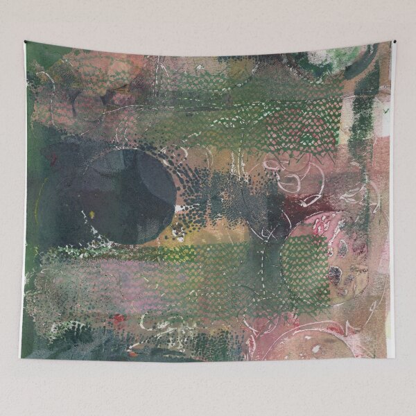 Item preview, Abstract Monotype Printmaking Design No. 7 - Sunday at Wimbledon designed and sold by danielliamgill.
