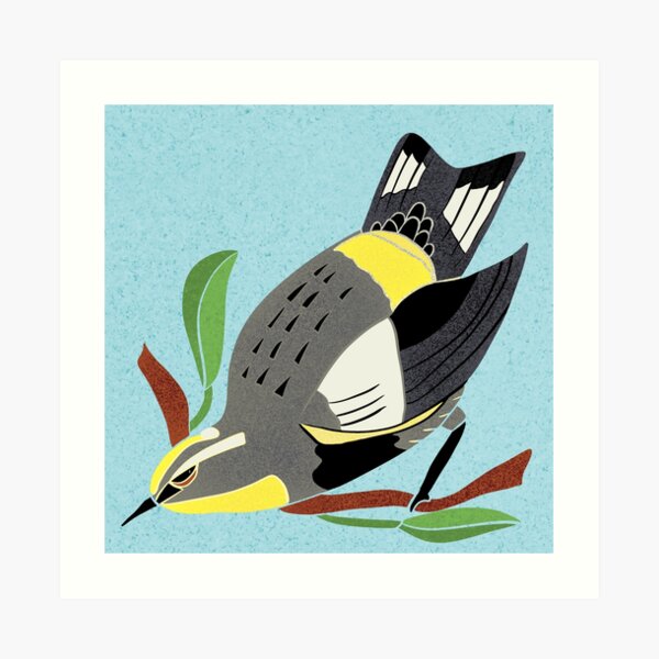 Yellow Bird Audubon Warbler Songbird 3 of 9 Art Print