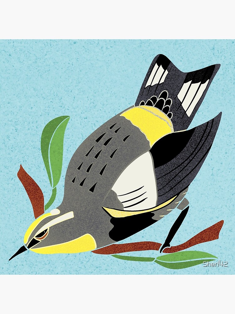 Yellow Bird Audubon Warbler Songbird 3 of 9 by Sheri42
