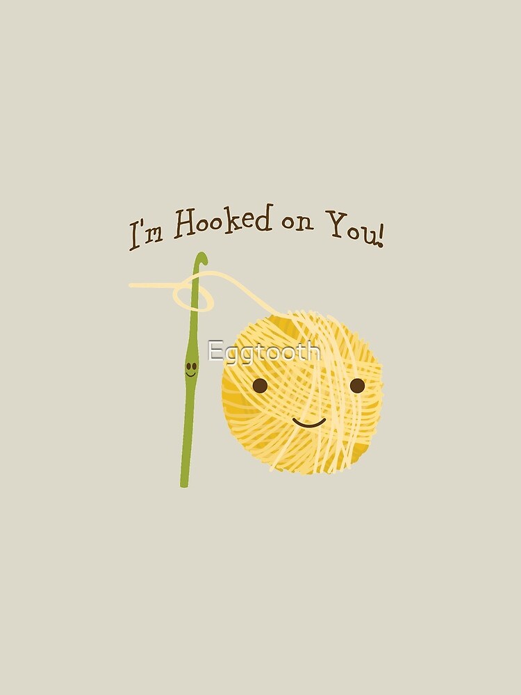 Cute and funny I'm Hooked on you Crochet hook and Yarn design iPhone Case  for Sale by Eggtooth