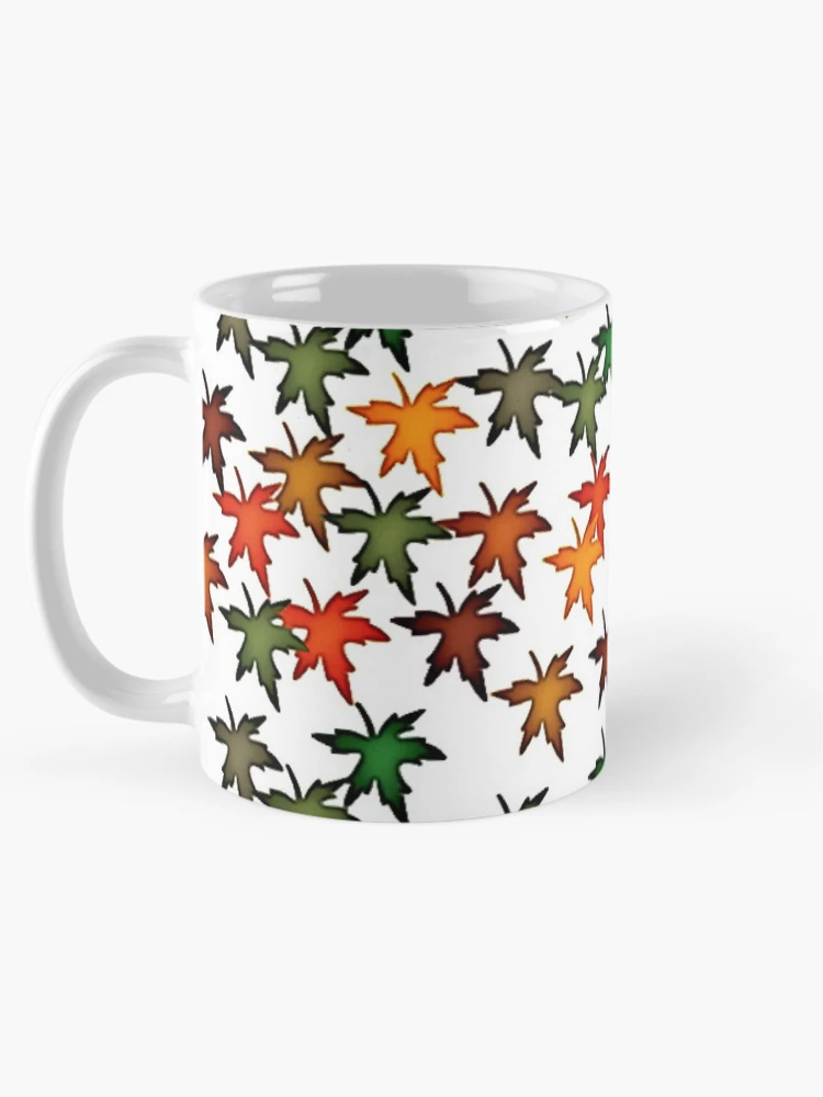 Thumbnail 5 of 6, Coffee Mug, Fall Leaves Pattern designed and sold by Poetic Patterns Studio.