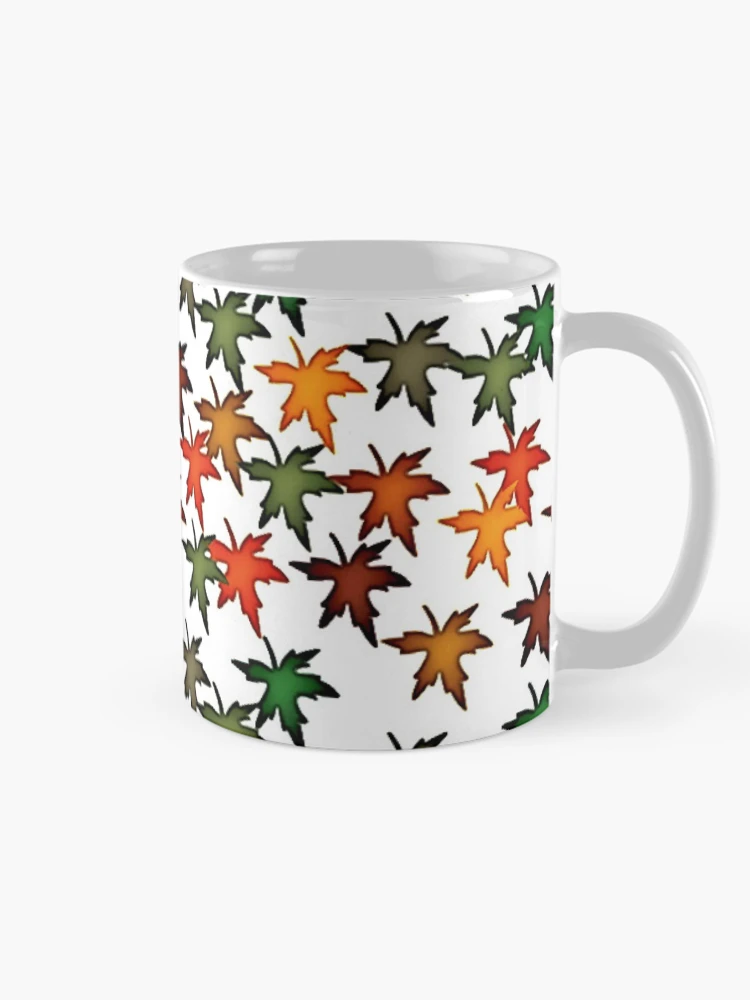 Thumbnail 3 of 6, Coffee Mug, Fall Leaves Pattern designed and sold by Poetic Patterns Studio.