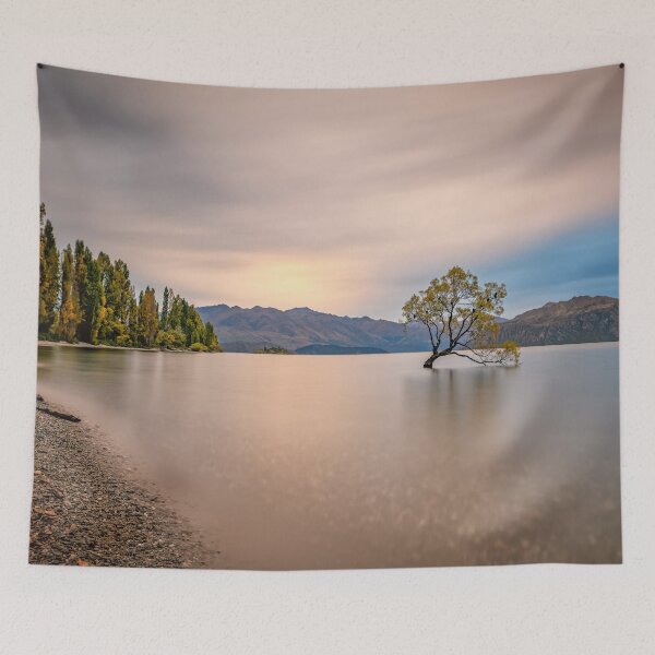 Item preview, WANAKA TREE SUNSET NEW ZEALAND LANDSCAPE designed and sold by LandscapeArtCP.