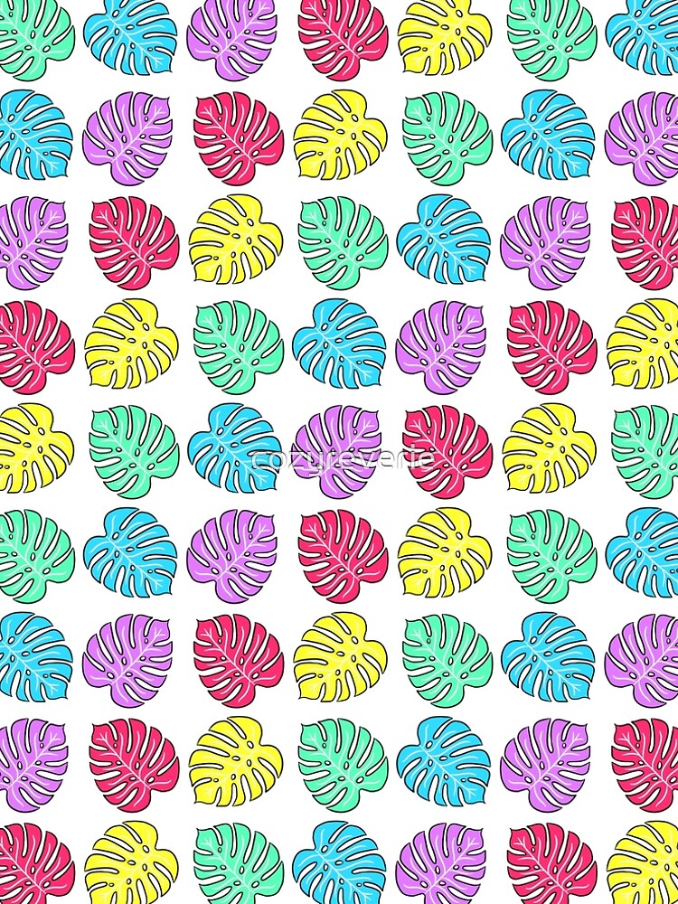 Rainbow Monstera Deliciosa by cozyreverie