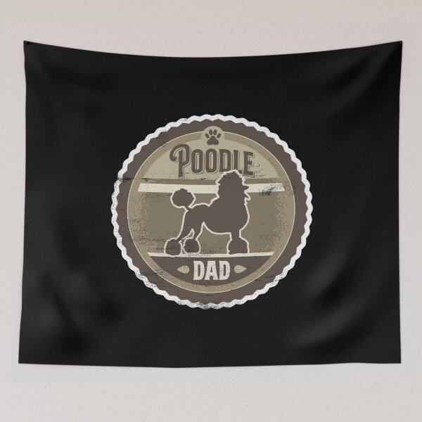 Item preview, Poodle Dad - Distressed Standard Poodle Silhouette Design designed and sold by DoggyStyles.