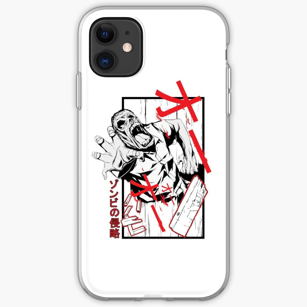 Angry Zombie Invasion Manga Style Illustration Iphone Case Cover By Megaspy Redbubble