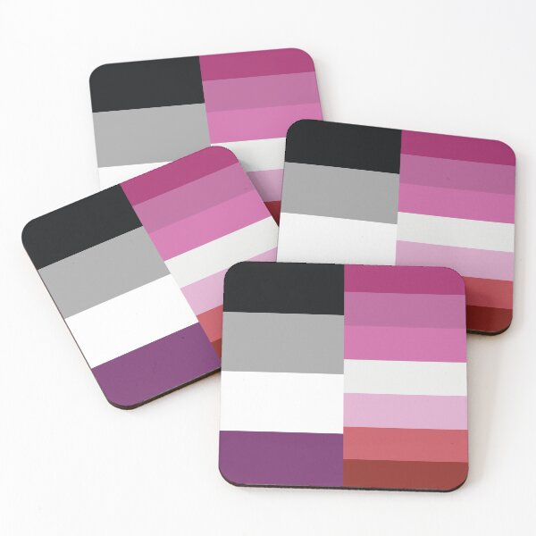 Item preview, Bandera lesbiana asexual designed and sold by hamsters.