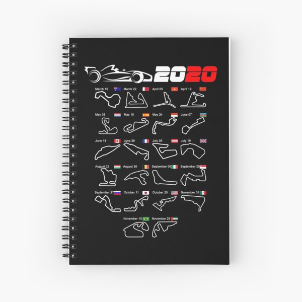 Kalender Formel Rennwagen 2020 Rundstrecken v2 Spiralblock