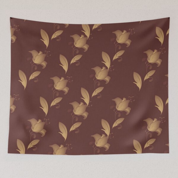Artikelvorschau, Blumenmuster auf Burgunder entworfen und verkauft von Poetic Patterns Studio.