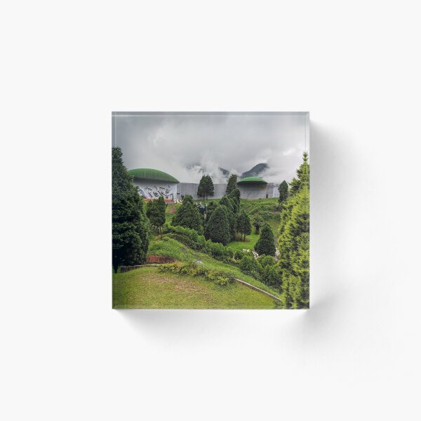 Perspective bending park in Japan Acrylic Block