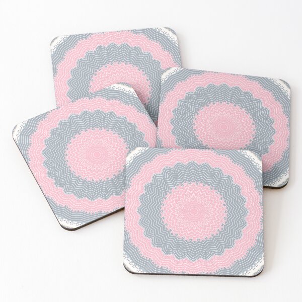 Item preview, Shabby Chic Pink Grey Mandala Design designed and sold by Sheila Wenzel Ganny.