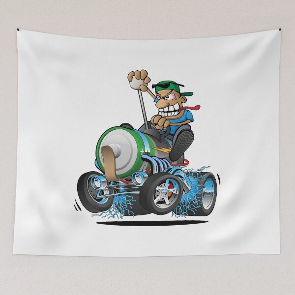 Item preview, Hot Rod Electric Car Cartoon designed and sold by hobrath.