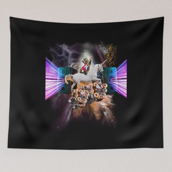 Item preview, Unicorn Mounted Space Cat designed and sold by PurrEffect-Tees.