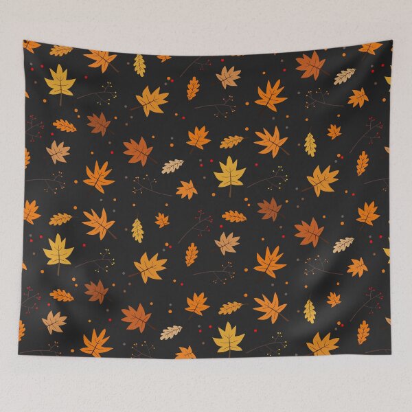 Item preview, Autumn leaves and berries pattern designed and sold by space-kitten.