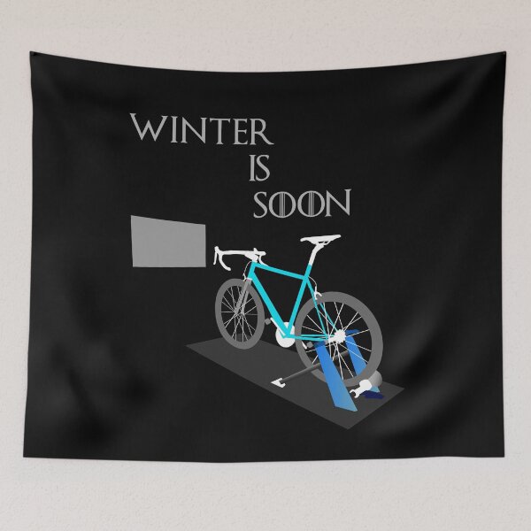 Item preview, Winter Is Soon, Time for Indoor Training. (black) designed and sold by cycleexplorers.