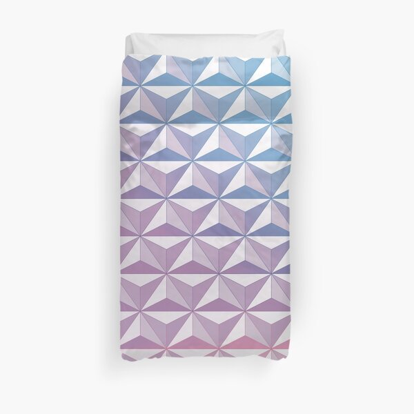 Geodesic Sphere, Purple Duvet Cover