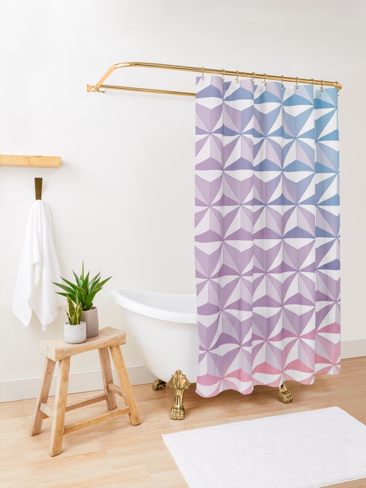 Alternate view of Geodesic Sphere, Purple Shower Curtain