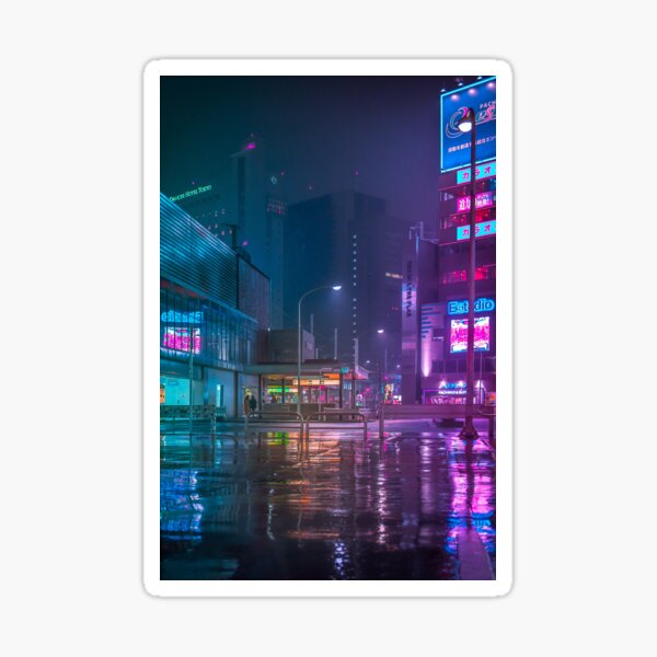 Only the rain Downtown Tokyo Sticker