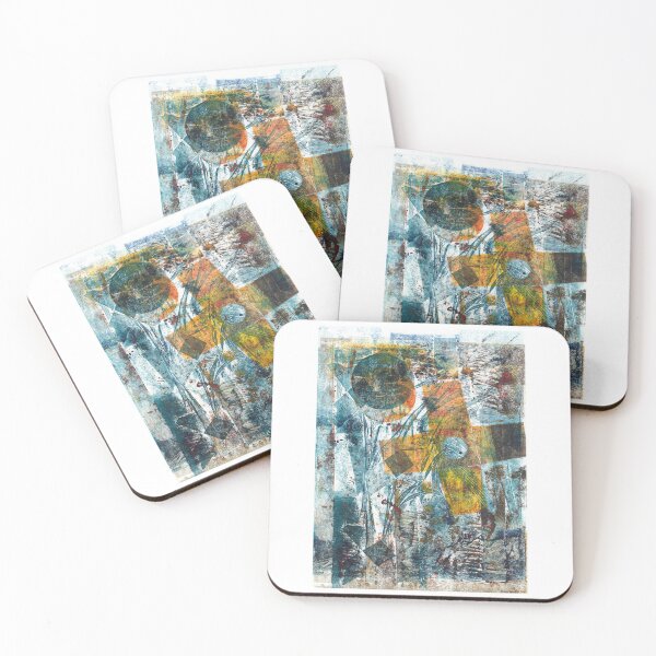Item preview, Abstract Monotype Printmaking Design No. 13- Eggs Mark the Bacon designed and sold by danielliamgill.