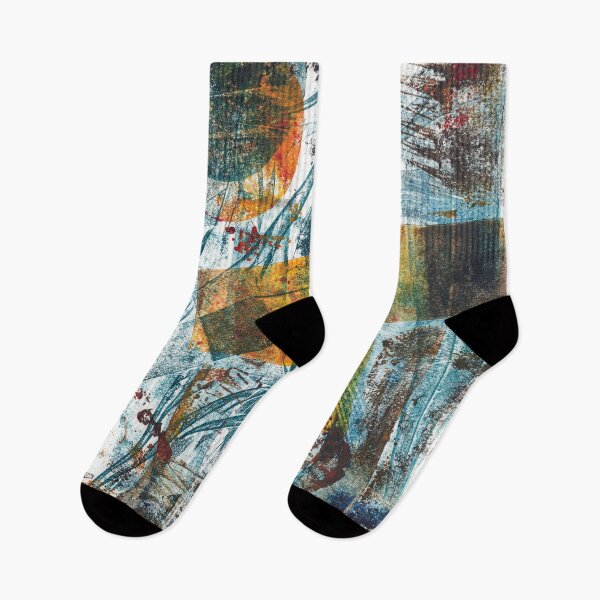 Item preview, Abstract Monotype Printmaking Design No. 13- Eggs Mark the Bacon designed and sold by danielliamgill.