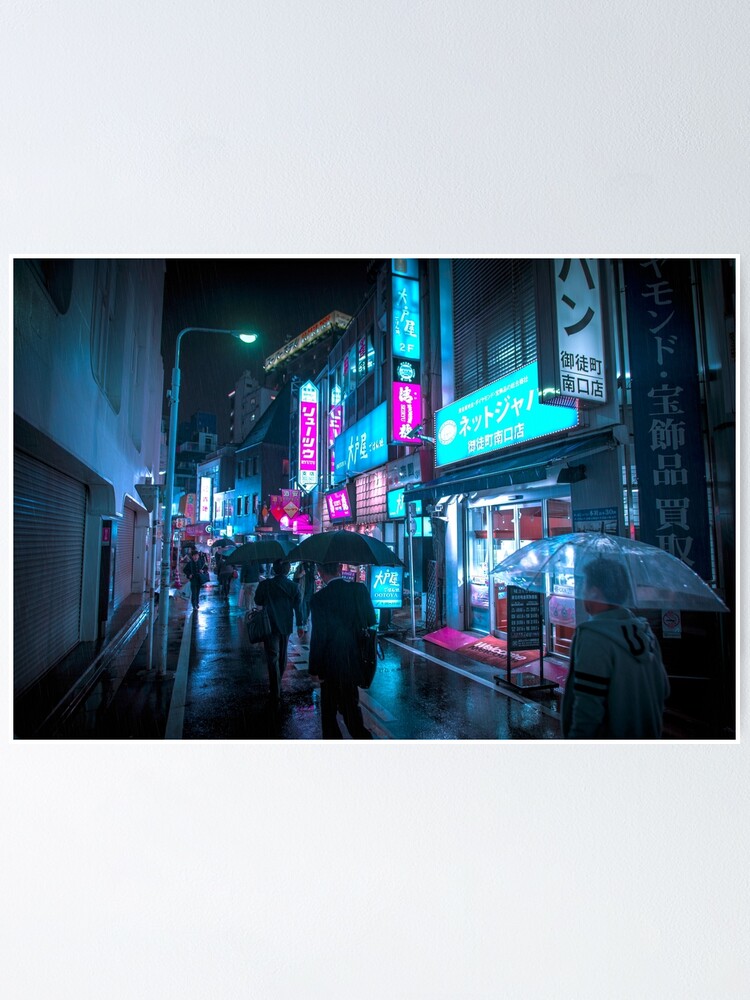Alternate view of I love Tokyo in the rain Poster