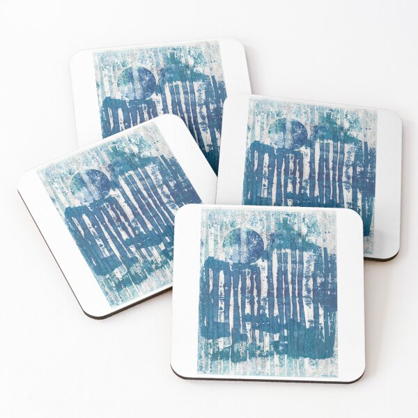 Item preview, Abstract Monotype Printmaking Design No. 17- Porcelain Trees designed and sold by danielliamgill.