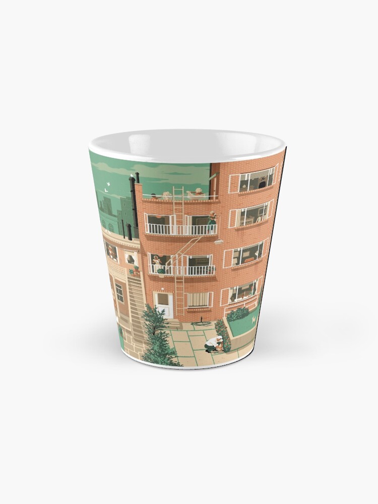 Thumbnail 2 of 4, Coffee Mug, Travel Posters - Hitchcock's Rear Window - Greenwitch Village New York designed and sold by Rui Ricardo.