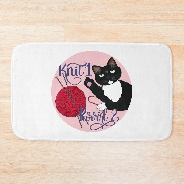 Item preview, Knit 1 Purrrl 2 cat lover knitter knitting design designed and sold by Gsallicat.