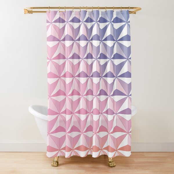 Geodesic Sphere, Pink Shower Curtain