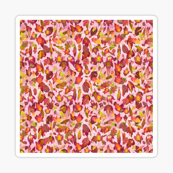 Autumn Leaves Pattern Sticker
