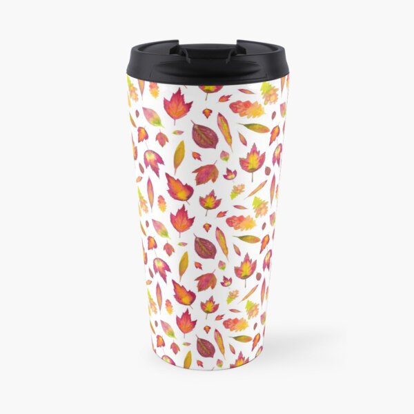 Simple Autumn Leaves Pattern Travel Mug