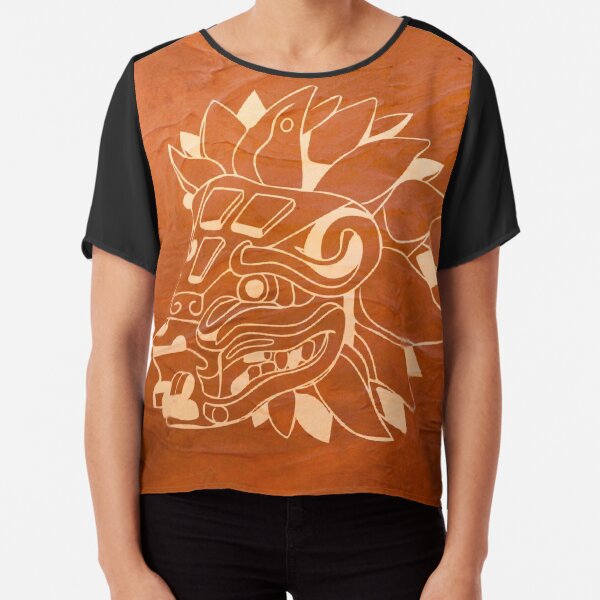 Fly the Friendly Aztec Skies Chiffon Top