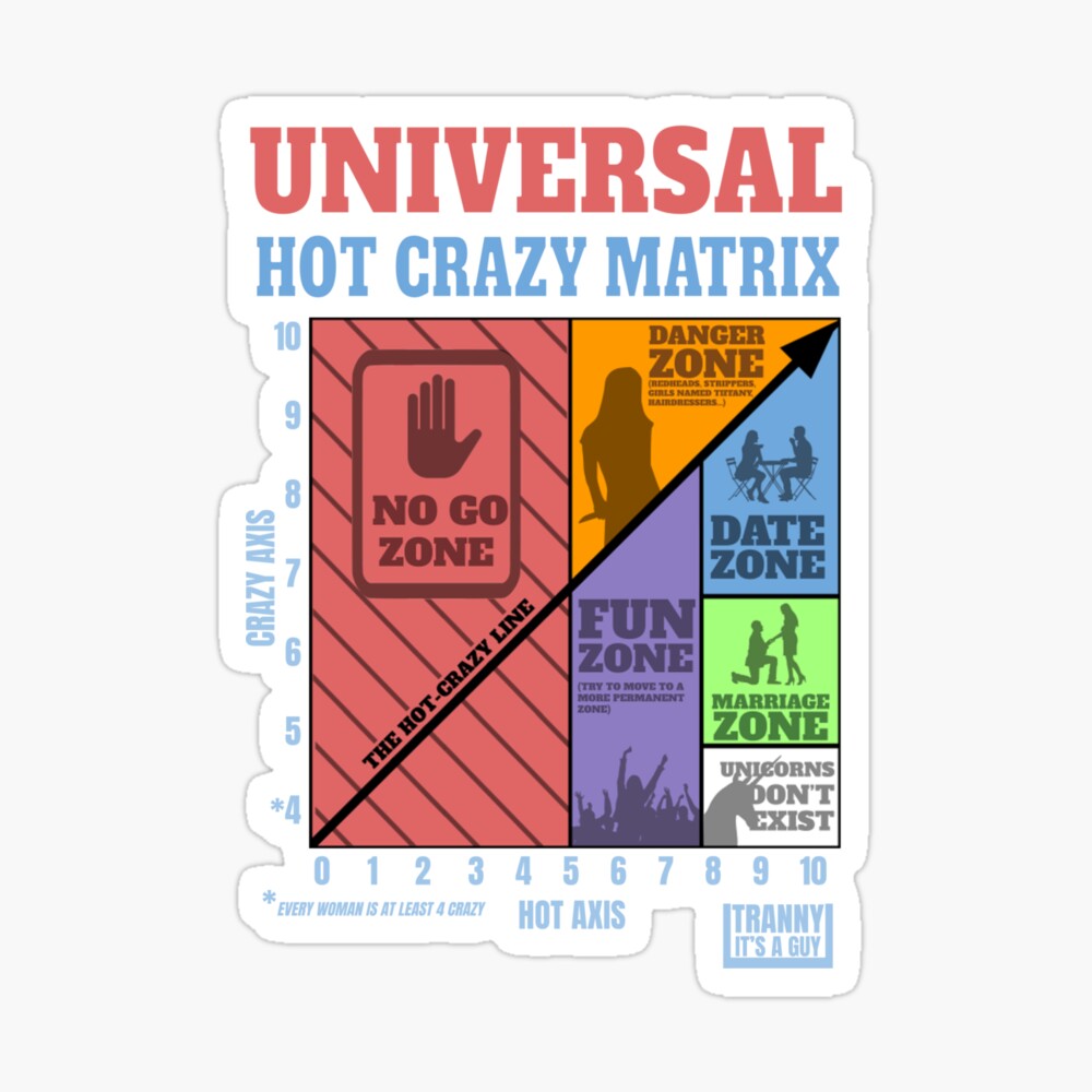 The Universal Hot Crazy Matrix Poster By Boogsbay Redbubble