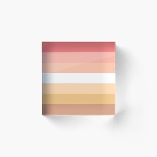 Pastel Butch Lesbian Pride Flag Acrylic Block