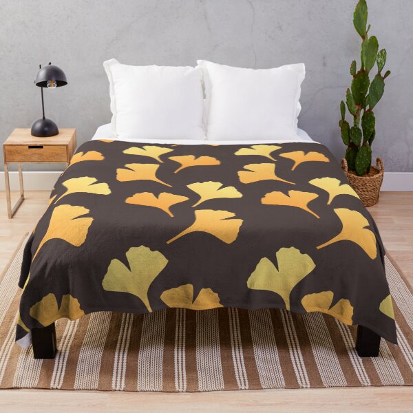 Item preview, Yellow Japanese Ginkgo (Icho) leaves pattern designed and sold by nutmegfairy.