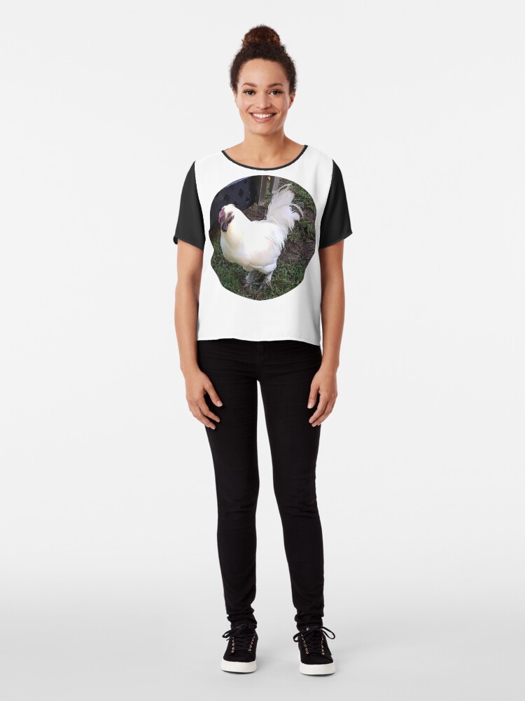 Alternate view of Poppo the Rooster Chiffon Top